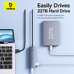 Фото Концентратор HUB USB 3.0 Baseus UltraJoy B0005280B811-01 Black, 0.5м cable, USB-A -> 4*USB3.0+Type-C #11