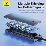 Фото Концентратор HUB USB 3.0 Baseus UltraJoy B0005280B811-01 Black, 0.5м cable, USB-A -> 4*USB3.0+Type-C #12