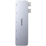 Зображення Концентратор HUB USB 3.1 Baseus B00052801811-04 Gray, Dual Type-C -> HDMI + 3*USB3.0 + USB-C 40Gbps #2 Фото Концентратор HUB USB 3.1 Baseus B00052801811-04 Gray, Dual Type-C -> HDMI + 3*USB3.0 + USB-C 40Gbps #2