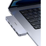 Зображення Концентратор HUB USB 3.1 Baseus B00052801811-04 Gray, Dual Type-C -> HDMI + 3*USB3.0 + USB-C 40Gbps #4 Фото Концентратор HUB USB 3.1 Baseus B00052801811-04 Gray, Dual Type-C -> HDMI + 3*USB3.0 + USB-C 40Gbps #4