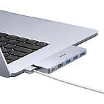 Зображення Концентратор HUB USB 3.1 Baseus B00052801811-04 Gray, Dual Type-C -> HDMI + 3*USB3.0 + USB-C 40Gbps #5 Фото Концентратор HUB USB 3.1 Baseus B00052801811-04 Gray, Dual Type-C -> HDMI + 3*USB3.0 + USB-C 40Gbps #5