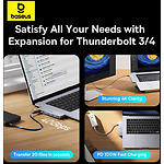 Зображення Концентратор HUB USB 3.1 Baseus B00052801811-04 Gray, Dual Type-C -> HDMI + 3*USB3.0 + USB-C 40Gbps #10 Фото Концентратор HUB USB 3.1 Baseus B00052801811-04 Gray, Dual Type-C -> HDMI + 3*USB3.0 + USB-C 40Gbps #10