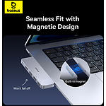 Зображення Концентратор HUB USB 3.1 Baseus B00052801811-04 Gray, Dual Type-C -> HDMI + 3*USB3.0 + USB-C 40Gbps #11 Фото Концентратор HUB USB 3.1 Baseus B00052801811-04 Gray, Dual Type-C -> HDMI + 3*USB3.0 + USB-C 40Gbps #11