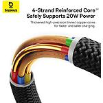 Фото Кабель Baseus P10377800U01-01 Dura Charging Cable Type-C/Lightning, 20W, 1м, Gray+Black #12