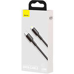 Фото Кабель Baseus CATLGD-01 High Density Braided Fast Charging Data Type-C/Lightning, 1м, Black, PD 20W #1