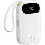 Фото Зовнішній акумулятор Power Bank Baseus (E0028D01) EnerFill FC31 Qpow 3 White 20000mAh,QC,45W,2 cable