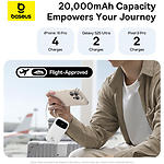 Фото Зовнішній акумулятор Power Bank Baseus (E0028D01) EnerFill FC31 Qpow 3 White 20000mAh,QC,45W,2 cable #4