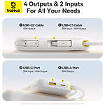 Фото Зовнішній акумулятор Power Bank Baseus (E0028D01) EnerFill FC31 Qpow 3 White 20000mAh,QC,45W,2 cable #5