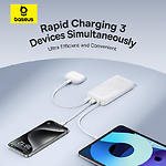 Фото Зовнішній акумулятор Power Bank Baseus (P10077101213-01) Bipow2 White, 20000mAh, 20W, USB-C Cable #12