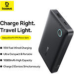 Фото Зовнішній акумулятор Power Bank Baseus (P1008210C123-00) EnerFill FP11 Black,10000mAh,15W,USB-C cbl #7