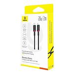 Фото Кабель Baseus P10377800U01-03 Dura Charging Cable Type-C/Lightning, 20W, 2м, Red+Black #1