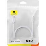 Фото Кабель Baseus P10377703213-03 Silky Series USB/Type-C, 2м, White, 3A #1