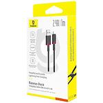 Фото Кабель Baseus P10377801U01-01 Dura Charging Cable USB/Lightning, 2.4A, 1м, Red+Black #1