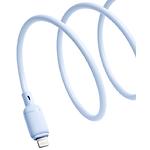 Зображення Кабель Baseus P10377702313-00 Silky Series USB/Lightning, 1м, Blue, 2.4A #2 Фото Кабель Baseus P10377702313-00 Silky Series USB/Lightning, 1м, Blue, 2.4A #2