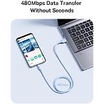 Зображення Кабель Baseus P10377702313-00 Silky Series USB/Lightning, 1м, Blue, 2.4A #5 Фото Кабель Baseus P10377702313-00 Silky Series USB/Lightning, 1м, Blue, 2.4A #5