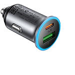 Фото Автомобільний зарядний пристрій ACEFAST B15 Black (6974316284963) USB-A+Type-C, 65W, QC3.0, PD #2