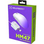 Мишка HATOR Hellyberry HM47 PRO wireless white-violet gradient (HM47PRO_white_violet) - фото