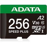 Фото microSD XC 256 GB A-DATA SPEED PLUS UHS-I U3 V30 A2 C10 (UD256GUI3V30A2SP-RA1) SD адаптр,180/160Mb/s #2