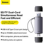 Фото Картрідер Baseus WKQX060113 Lite Series, SD/microSD, USB-A/USB-C 3.0 #9