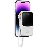 Фото Зовнішній акумулятор Power Bank Baseus (PPQD060002) Qpow Pro Fast Charge,10000mAh,20W,White,IP Cable #5