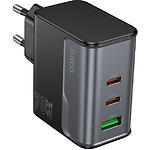 Фото Мережевий ЗП Hoco CS75A Black (6942007653862) USB-A+2*Type-C, QC3.0, PD70W #2