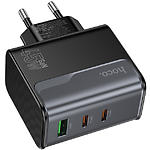 Фото Мережевий ЗП Hoco CS75A Black (6942007653862) USB-A+2*Type-C, QC3.0, PD70W #3