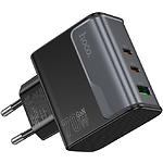 Фото Мережевий ЗП Hoco CS75A Black (6942007653862) USB-A+2*Type-C, QC3.0, PD70W #4