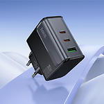 Фото Мережевий ЗП Hoco CS75A Black (6942007653862) USB-A+2*Type-C, QC3.0, PD70W #8