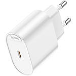 Фото Мережевий ЗП Hoco C109A Fighter White (6942007656658) Type-C, Fast charge, PD20W #2