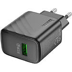 Фото Мережевий ЗП Hoco CS21A Black (6942007609883) USB-A, QC3.0, 18W #4