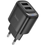Фото Мережевий ЗП Hoco C141A Smart Black (6942007627849) 2*USB-A, 2.1A, 5V