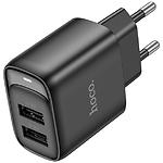 Фото Мережевий ЗП Hoco C141A Smart Black (6942007627849) 2*USB-A, 2.1A, 5V #2