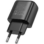 Фото Мережевий ЗП Hoco C141A Smart Black (6942007627849) 2*USB-A, 2.1A, 5V #4