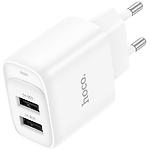 Фото Мережевий ЗП Hoco C141A Smart White (6942007627856) 2*USB-A, 2.1A, 5V #2