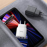 Фото Мережевий ЗП Hoco C141A Smart White (6942007627856) 2*USB-A, 2.1A, 5V #4