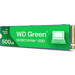 Фото SSD Western Digital Green SN350 500Gb M.2 NVMe PCIEx3.0 2280 (WDS500G2G0C) 2400/1500 MB/s #1