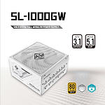 Фото Блок живлення AsRock SL-1000GW, White, 1000W 80+GOLD, PCIe 5.1 & ATX3.1, 135mm Fan, Fully Modular #8