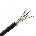 Фото Кабель бухта U/UTP ЗЗКМ (7091039) 305м, CAT6, 4x2x23 AWG, PE, чорний