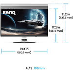 Фото BENQ 27" EX271UZ White (9H.LP2LA.TBE) OLED 3840x2160,0.03мс,1.5м:1,250кд/м2,240Гц,DP/HDMI/USB-C,Ауд. #11