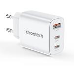 Зображення Мережевий ЗП Choetech PD3046-EU-WH, USB-A + 2*Type-C, 30Вт, QC3.0, PD30W Фото Мережевий ЗП Choetech PD3046-EU-WH, USB-A + 2*Type-C, 30Вт, QC3.0, PD30W