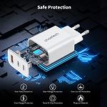 Зображення Мережевий ЗП Choetech PD3046-EU-WH, USB-A + 2*Type-C, 30Вт, QC3.0, PD30W #4 Фото Мережевий ЗП Choetech PD3046-EU-WH, USB-A + 2*Type-C, 30Вт, QC3.0, PD30W #4