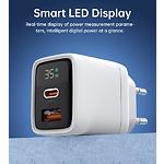 Зображення Мережевий ЗП Choetech PD6052-EU-WH, USB-A + Type-C, LCD, QC3.0, PD35W #5 Фото Мережевий ЗП Choetech PD6052-EU-WH, USB-A + Type-C, LCD, QC3.0, PD35W #5
