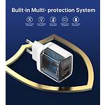 Зображення Мережевий ЗП Choetech PD6052-EU-WH, USB-A + Type-C, LCD, QC3.0, PD35W #6 Фото Мережевий ЗП Choetech PD6052-EU-WH, USB-A + Type-C, LCD, QC3.0, PD35W #6