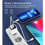 Зображення Мережевий ЗП Choetech PD6052-EU-WH, USB-A + Type-C, LCD, QC3.0, PD35W #7 Фото Мережевий ЗП Choetech PD6052-EU-WH, USB-A + Type-C, LCD, QC3.0, PD35W #7