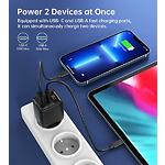 Зображення Мережевий ЗП Choetech PD6052-EU-BK, USB-A + Type-C, LCD, QC3.0, PD35W #6 Фото Мережевий ЗП Choetech PD6052-EU-BK, USB-A + Type-C, LCD, QC3.0, PD35W #6