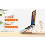 Зображення Підставка для ноутбука Choetech H055-SL до 17", розкладна, регульована, алюміній #2 Фото Підставка для ноутбука Choetech H055-SL до 17", розкладна, регульована, алюміній #2
