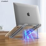 Зображення Підставка для ноутбука Choetech H055-SL до 17", розкладна, регульована, алюміній #3 Фото Підставка для ноутбука Choetech H055-SL до 17", розкладна, регульована, алюміній #3