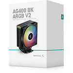 Зображення Cooler CPU Deepcool AG400 BK ARGB V2 (R-AG400-BKAMMN-GJD) LGA1851/1700/1200/115X/AM5/AM4 Фото Cooler CPU Deepcool AG400 BK ARGB V2 (R-AG400-BKAMMN-GJD) LGA1851/1700/1200/115X/AM5/AM4