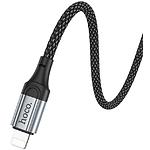 Зображення Кабель HOCO X102 Black (6942007608756) USB/Lightning, 1м, 2.4A, nylon/aluminum #2 Фото Кабель HOCO X102 Black (6942007608756) USB/Lightning, 1м, 2.4A, nylon/aluminum #2