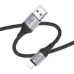 Зображення Кабель HOCO X102 Black (6942007608756) USB/Lightning, 1м, 2.4A, nylon/aluminum #5 Фото Кабель HOCO X102 Black (6942007608756) USB/Lightning, 1м, 2.4A, nylon/aluminum #5